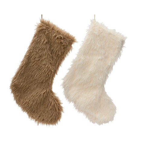 CALZA EFFETTO PELUCHE 2 COLORI H.29